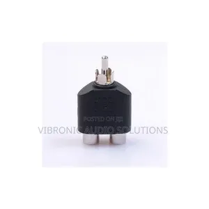 RCA 1 Male Jack to 2 Female Connector Y Splitter