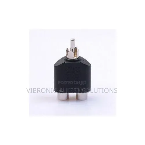 RCA 1 Male Jack to 2 Female Connector Y Splitter