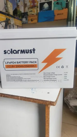 2.56kwh 12.8v Solar Must Lithium Battery