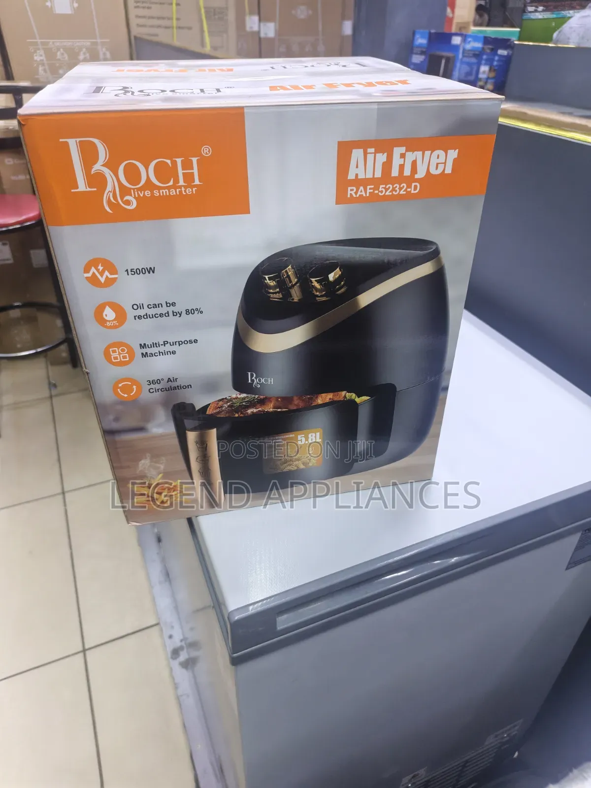 Roch RAF-5232-D Air Fryer 5.8 Liters