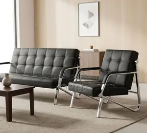 Office Reception Sofa : 5-Seater Leather Sofa
