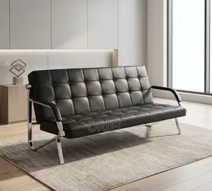 Office Reception Sofa : 5-Seater Leather Sofa