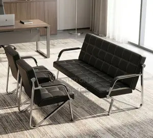 Office Reception Sofa : 5-Seater Leather Sofa
