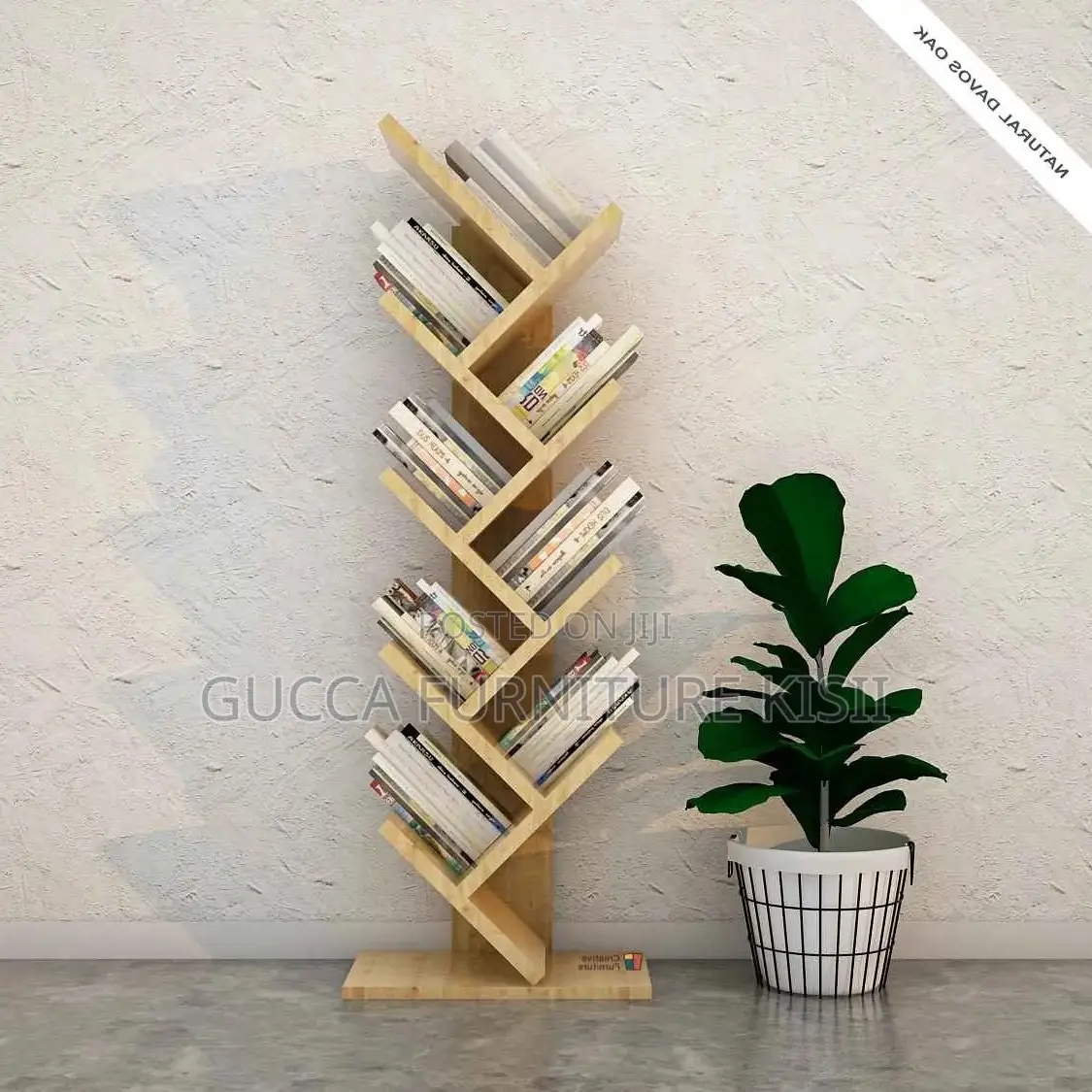 Vertica Wooden Tree Bookshelf