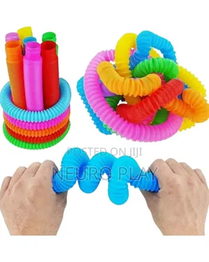 10 PCS Pop Tubes Sensory Toys - Stretchy Fidget Tubes for Kids