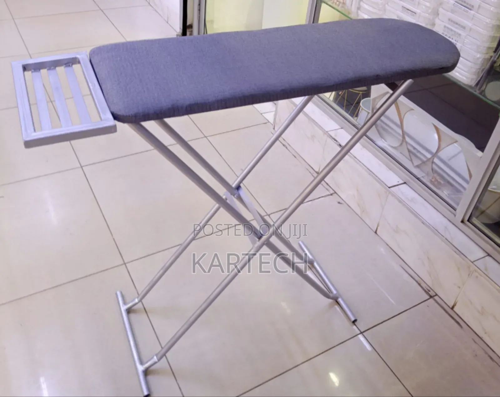 Heavy Duty Metallic Ironing Board – Foldable Clothes Iron Table
