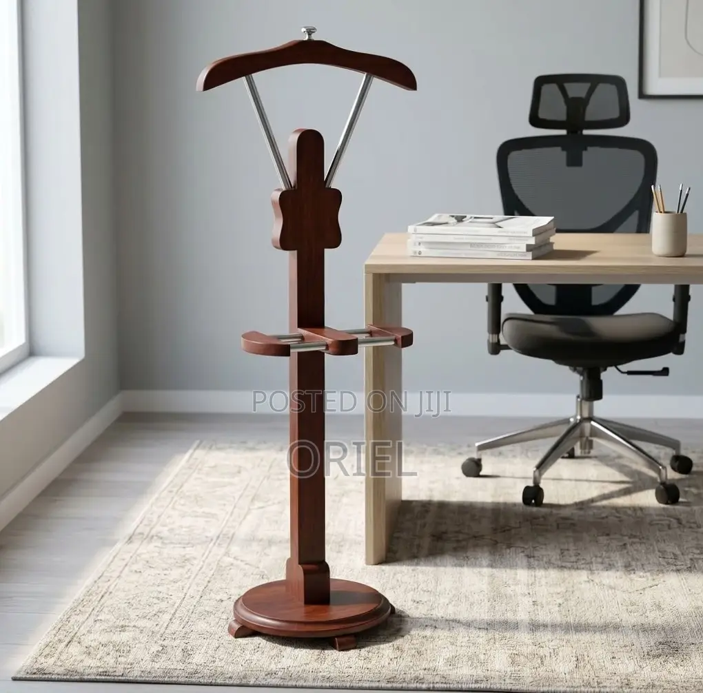 Wooden Mahogany Office Coat Hanger : Coat Stand