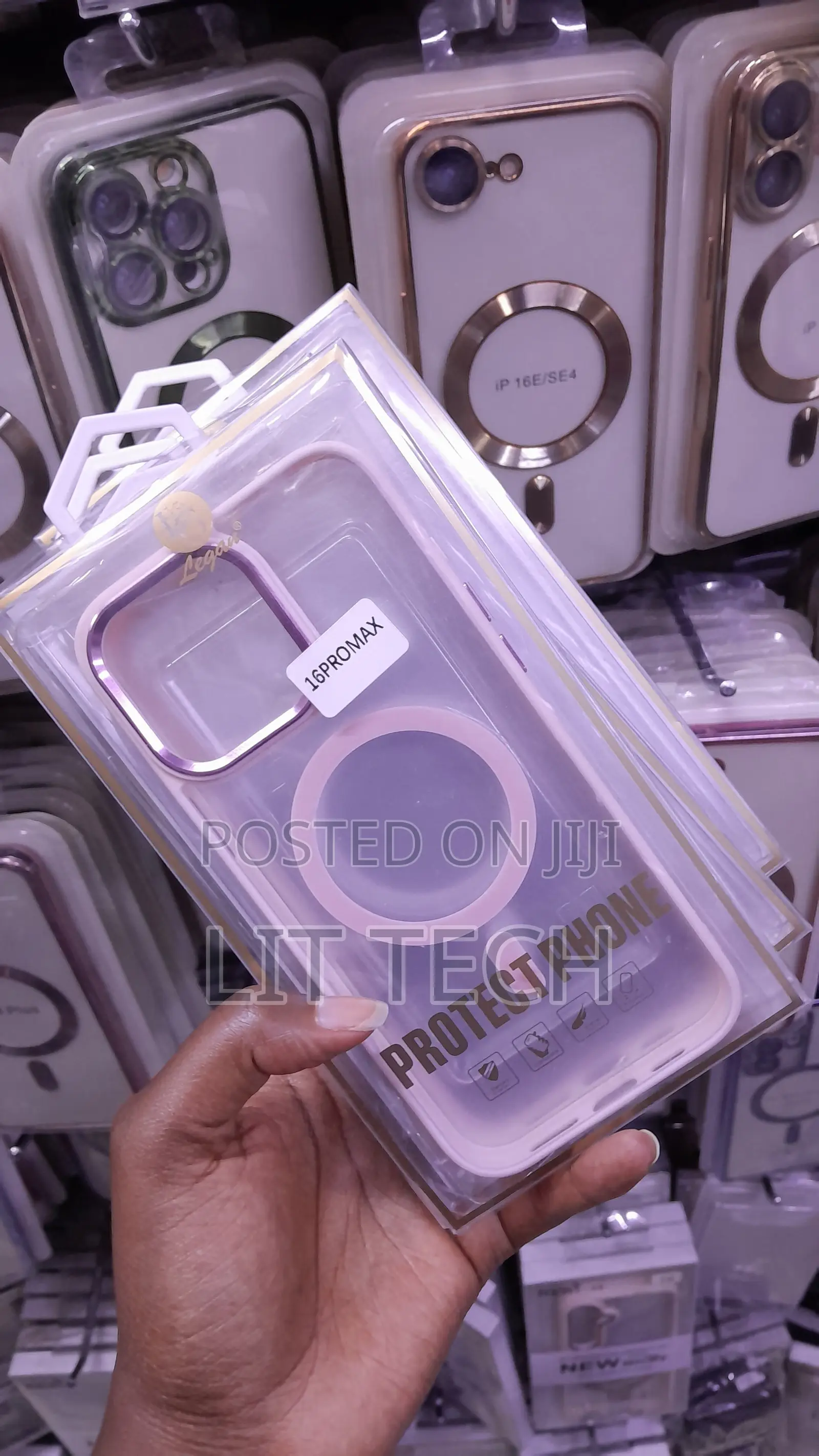 Pink Bumper Corner Design for iPhone 16 Pro Max
