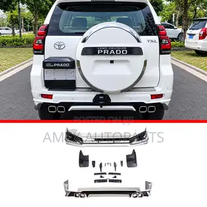 Bumper Lip Kit Set Toyota Prado FJ150 2018 With LED Double Exhaust