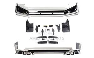 Bumper Lip Kit Set Toyota Prado FJ150 2018 With LED Double Exhaust