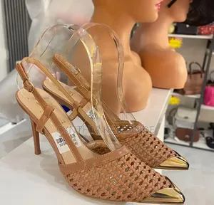 Mesh Slingback Heels