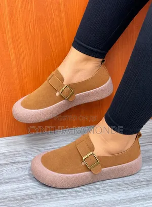 Buckle Suede Sneakers