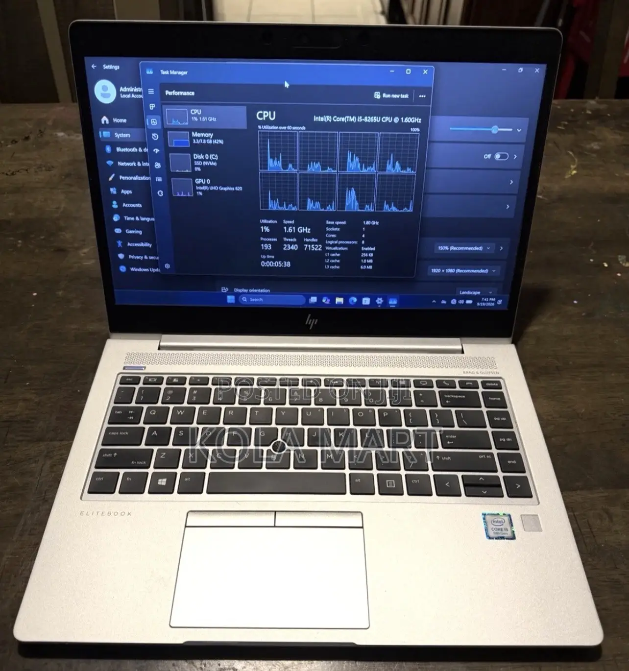 Laptop HP EliteBook 830 G6 8GB Intel Core i5 SSD 256GB