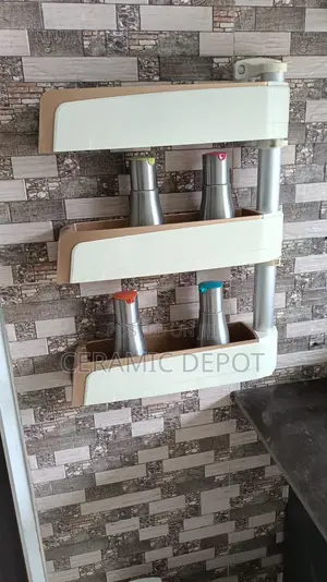 Rotating Wall Hanging Rack With 3 Storage Compartments