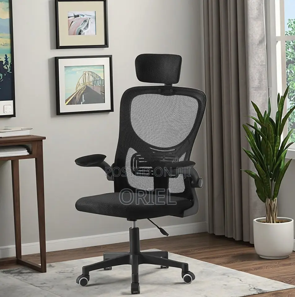 Office Chair : Office Mesh Chair With Flip Arms