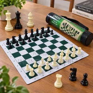 Durable Roll Up Chess Game Set Portable Board for Home Travel 30*30 Cm