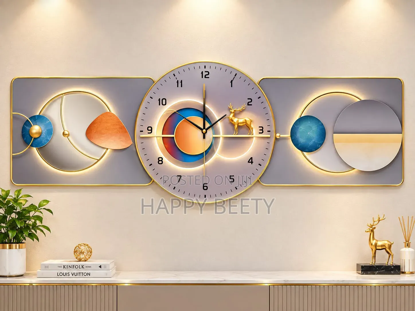 *Modern 3-Piece Wall Clock