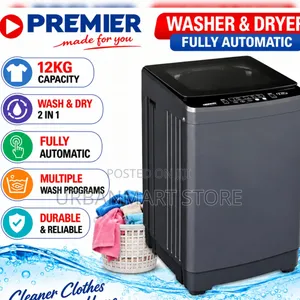 Premier 12kg Fully Automatic Top Load Washer Dryer
