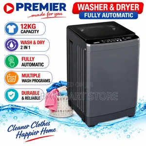 Premier 12kg Automatic Washing Machine With Dryer- Wash and Dry