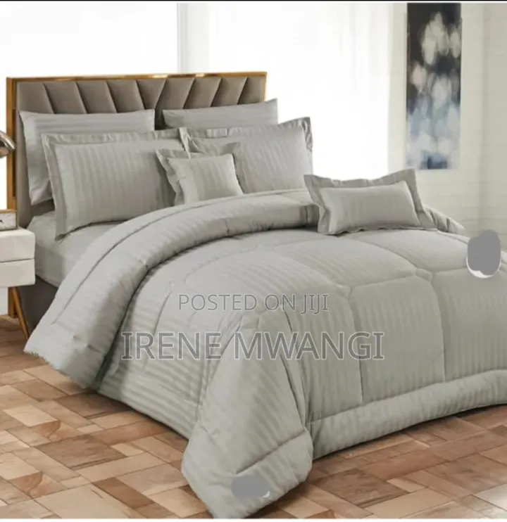 Cotton Stripped Binded Duvet Set