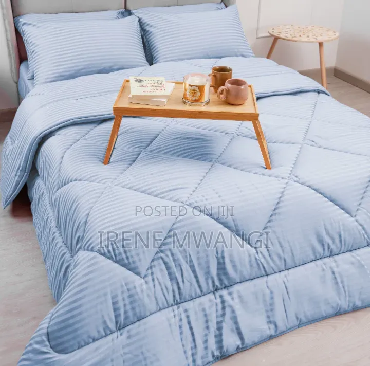 Cotton Stripped Binded Duvet Set