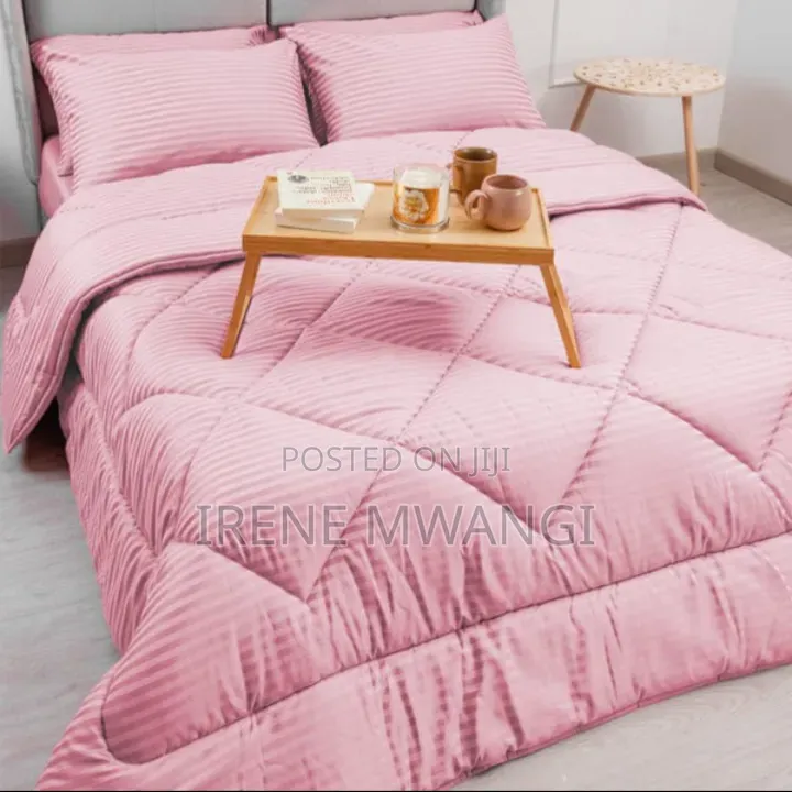 Cotton Stripped Binded Duvet Set