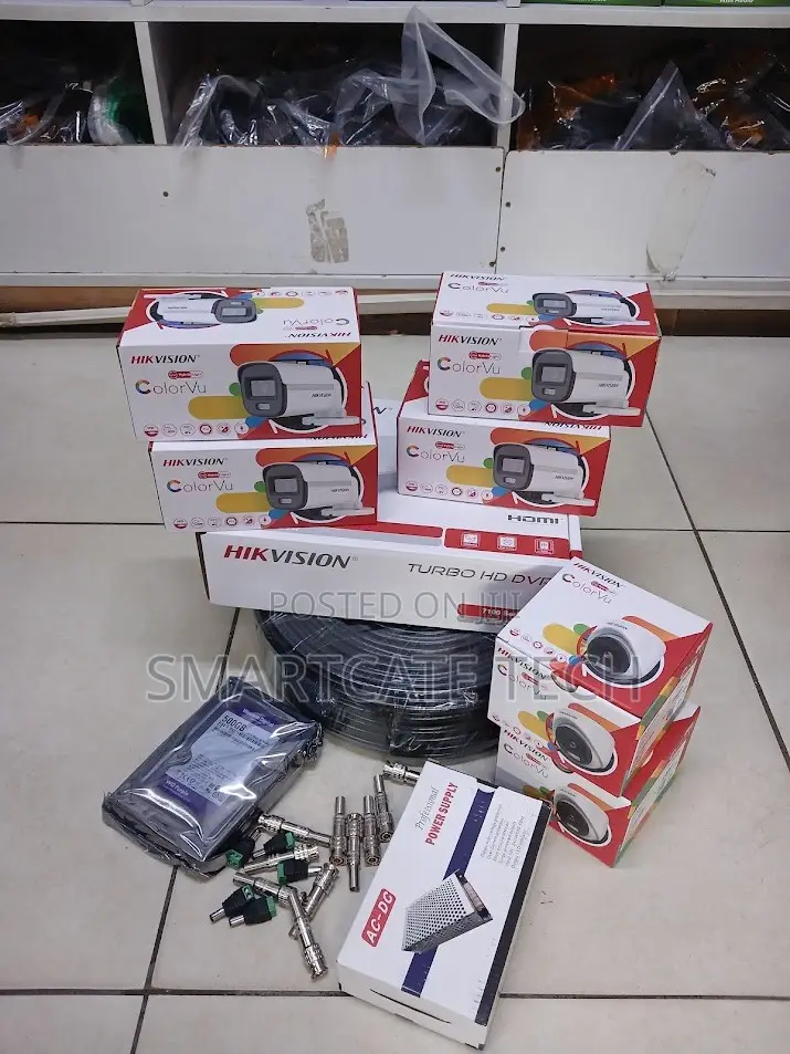 HikvisionColorVu 8-Channel CCTV Kit – 6 Cameras, 1080p Full-Color 24/7