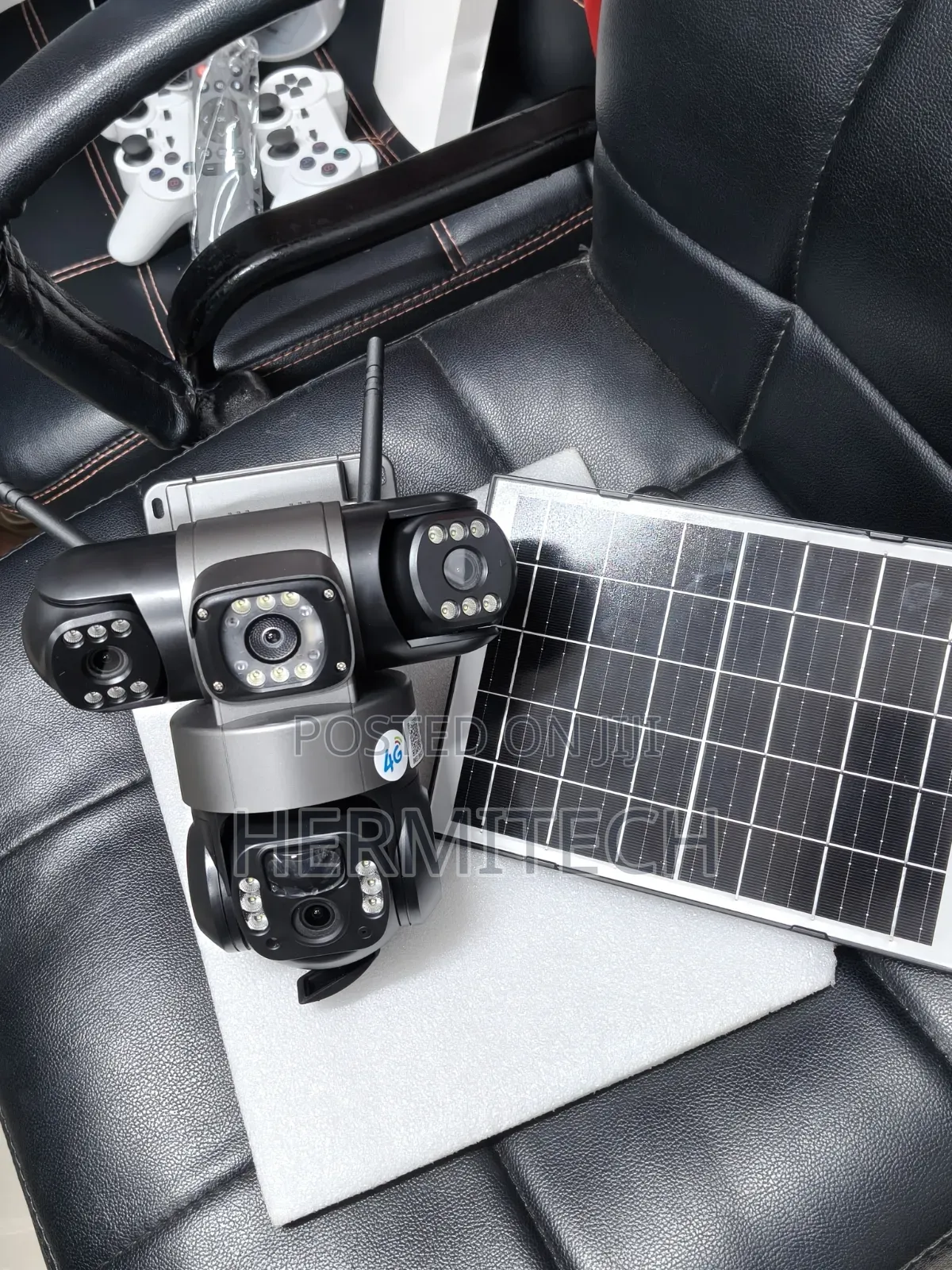 Triple Lens 4G Solar Powered CCTV for Parking Area Surveillance