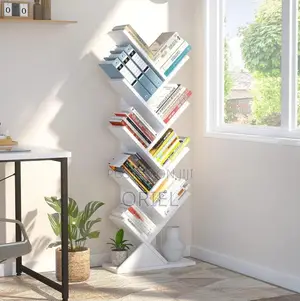 Office Bookshelf : Wooden 8-Level Book Storage Rack