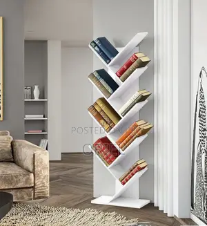 Office Bookshelf : Wooden 8-Level Book Storage Rack