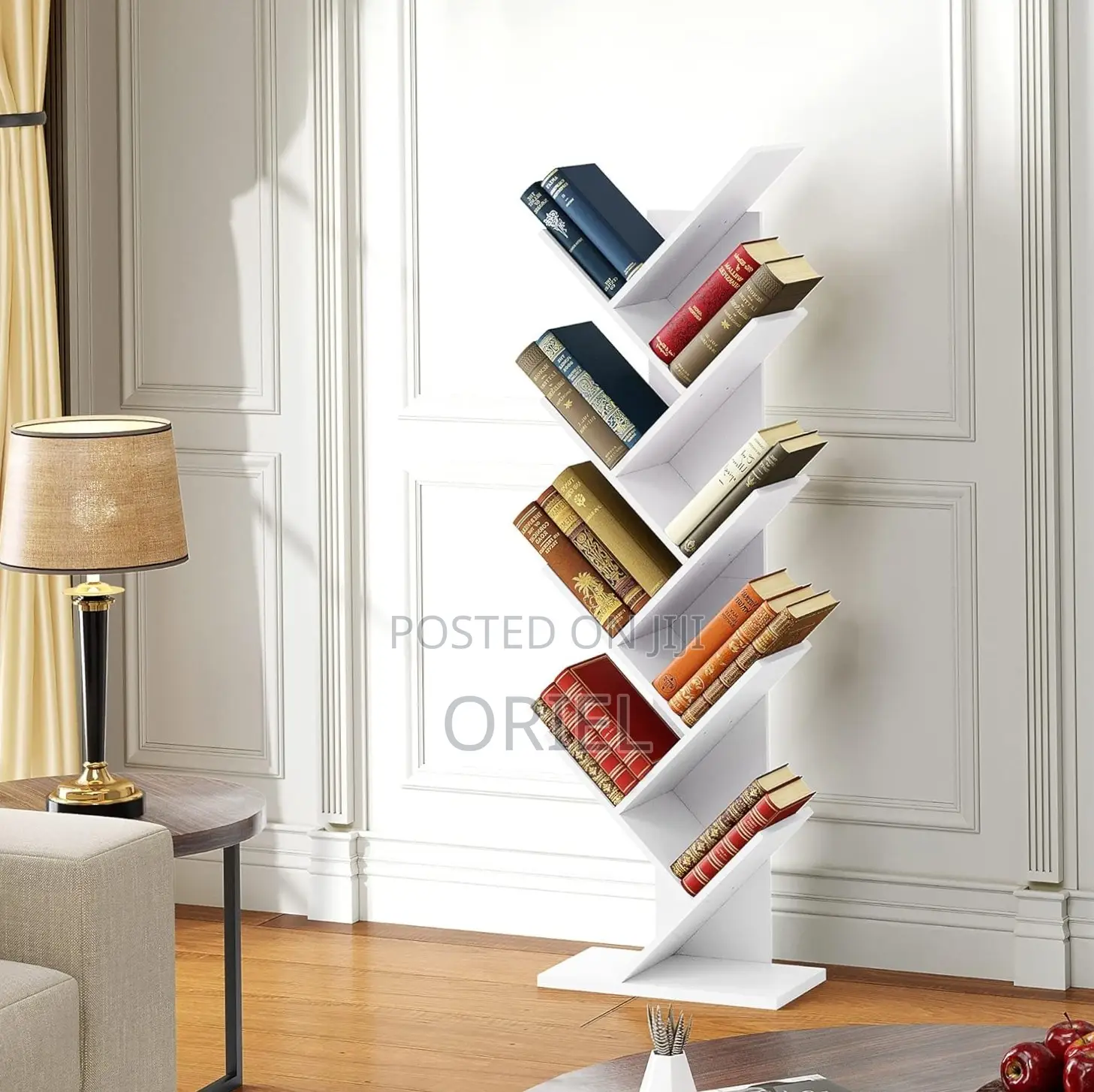 Office Bookshelf : Wooden 8-Level Book Storage Rack