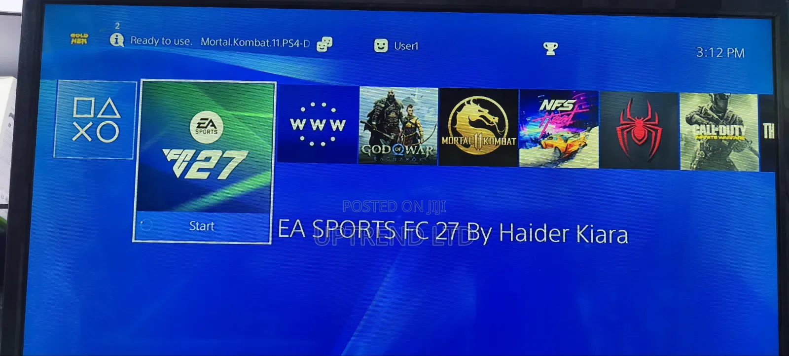 Ps4 Chipped With Fc27 / Ps4 Standard Mint Condition With One Pad
