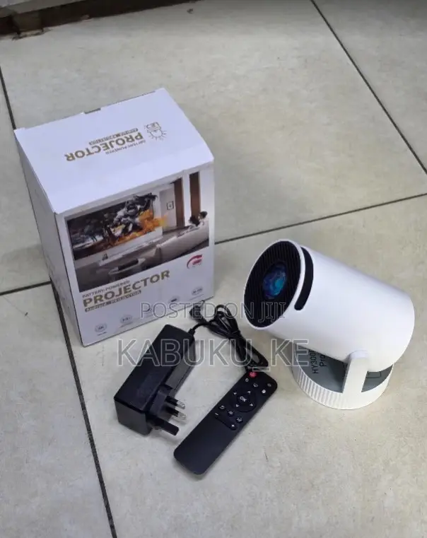 Android HY300 Smart Home Cinema Projector With Rechargeable Battery