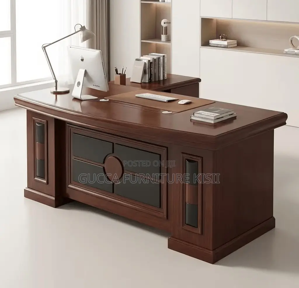 1.6M Executive Mahogany Office Desk