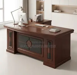 1.6M Executive Mahogany Office Desk