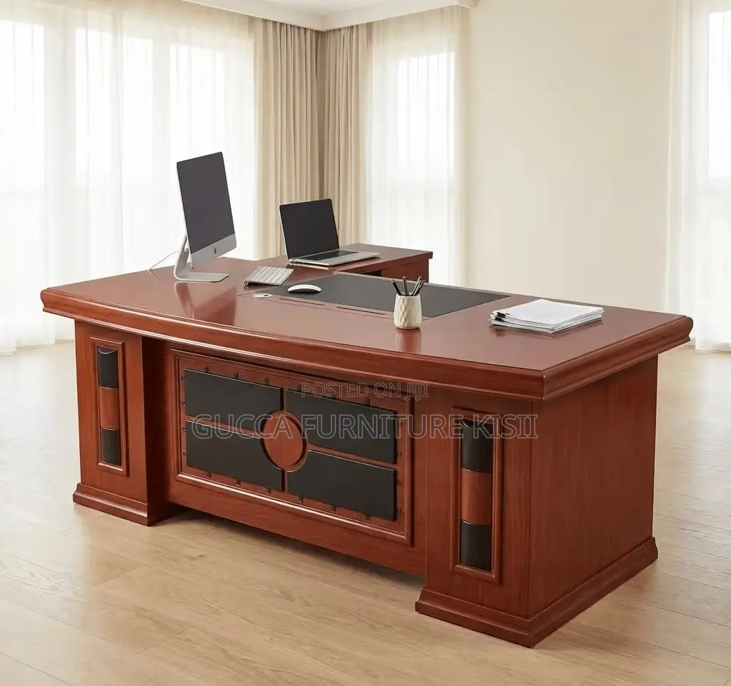 1.6M Executive Mahogany Office Desk