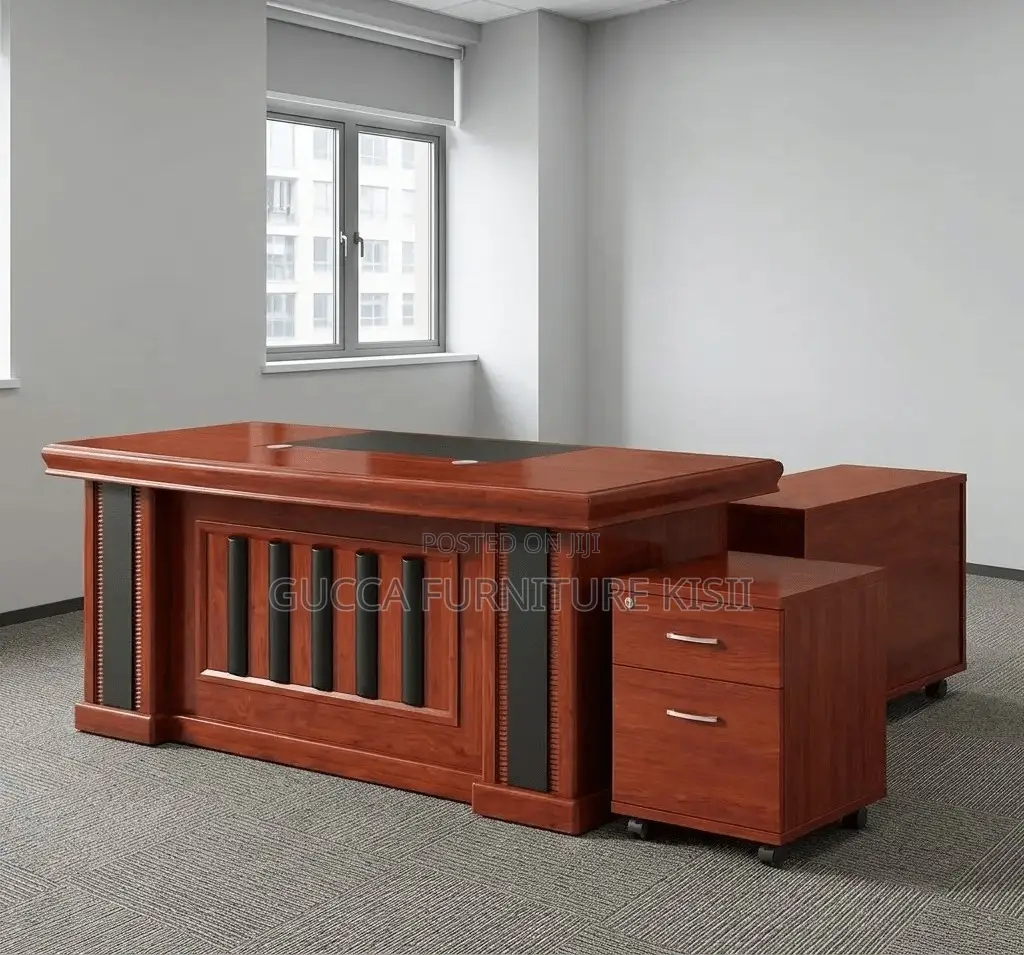 1.6M Executive Mahogany Office Desk