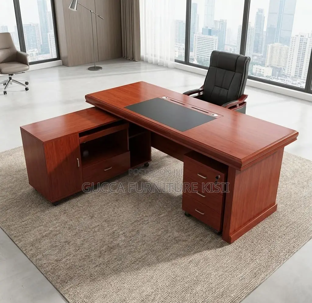1.6M Executive Mahogany Office Desk
