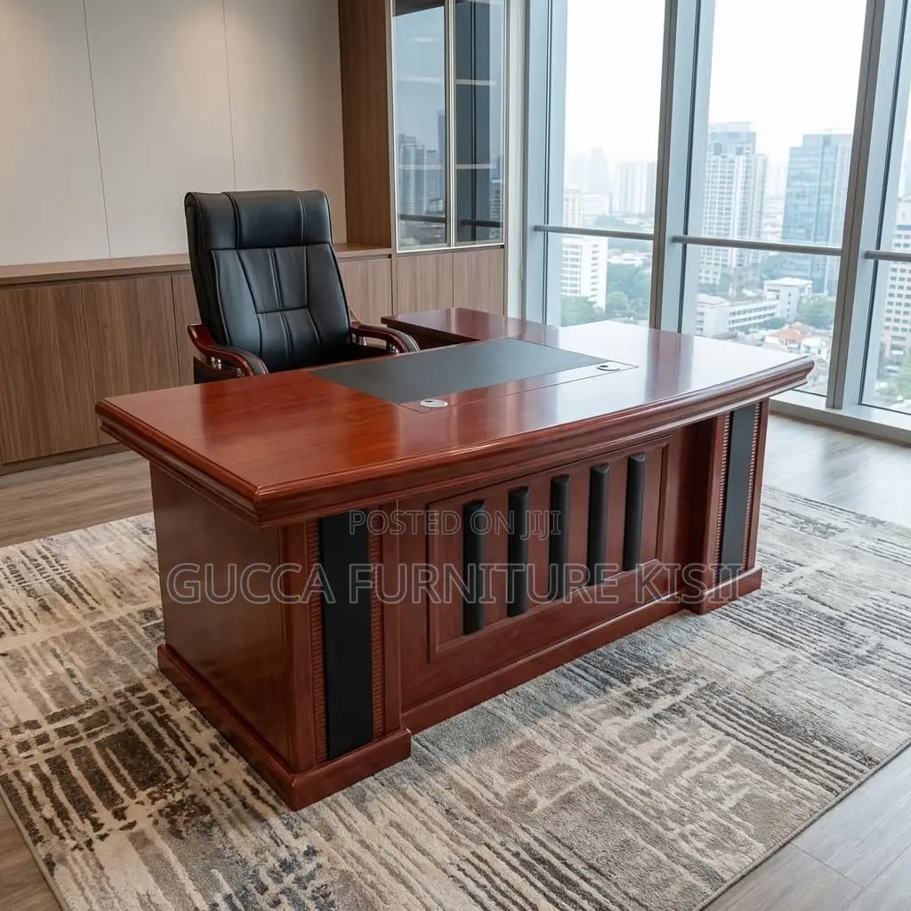 1.6M Executive Mahogany Office Desk