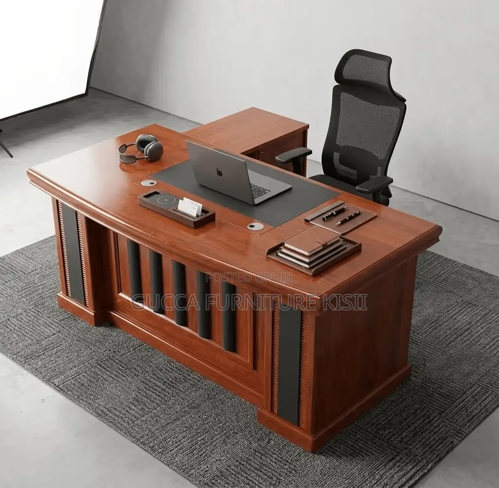 1.6M Executive Mahogany Office Desk