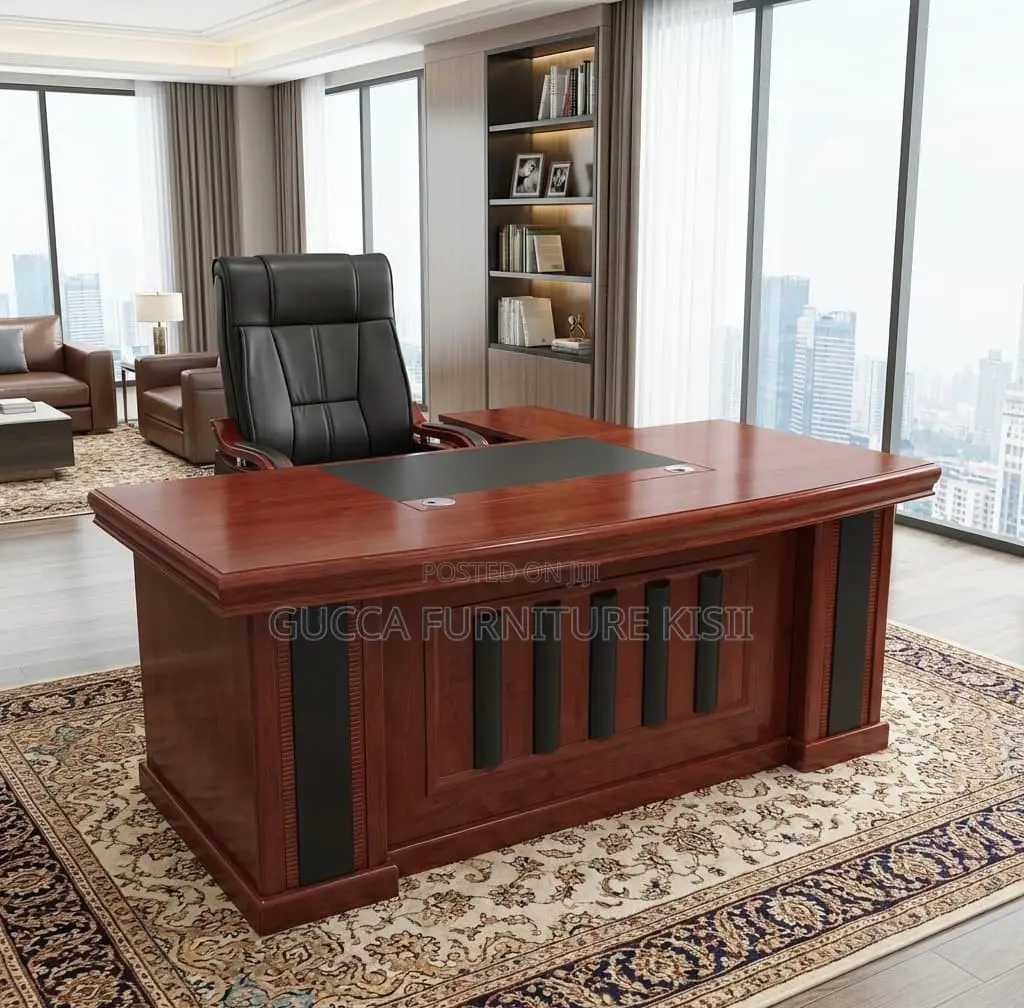 1.6M Executive Mahogany Office Desk