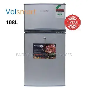 VOLSMART VL-BCD108 108L Double Door Refrigerator, Silver
