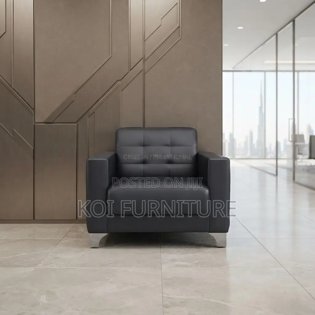 Office Sofa; Single Seater Executive Modern Leather Sofa Set