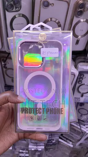 Pink Legan Transparent Back for iPhone 15 Pro Max
