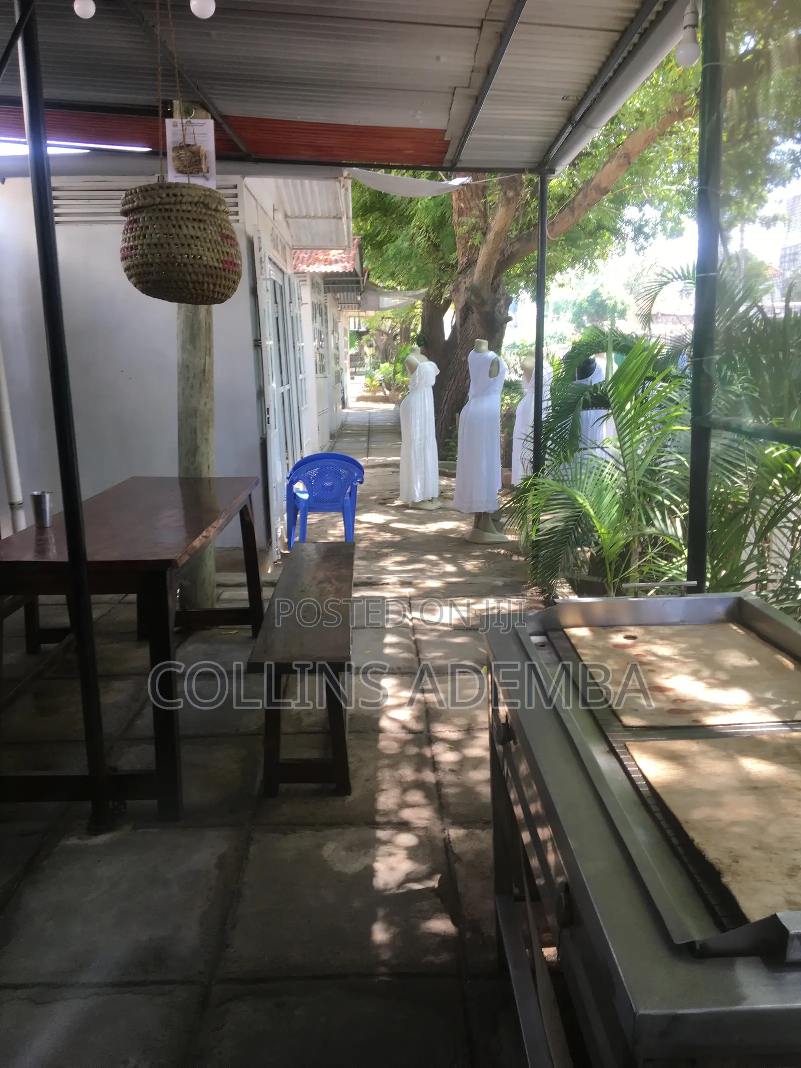 Mvule Hardwood Table + 2 Benches Set - 6ft Restaurant / Outdoor Set