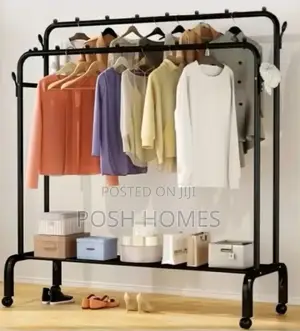 Heavy-Duty Double Rail Clothes Rack*