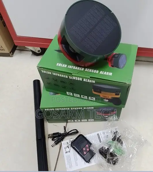 Solar Infrared Sensor Alarm Solar Powered | Motion Detection