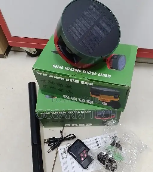 Solar Infrared Sensor Alarm Solar Powered | Motion Detection