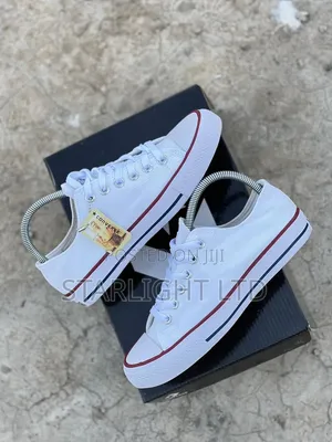 All White Lowcut Converse 37-45