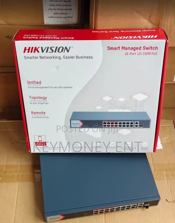 16PORTS Hikvsion Smart Managed POE Switch POE Upto 300Metres